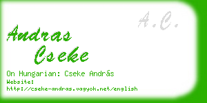 andras cseke business card
